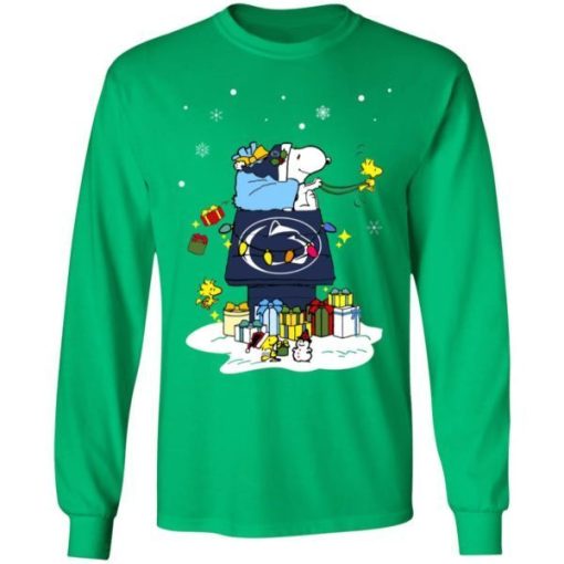 Penn State Nittany Lions Santa Snoopy Wish You A Merry Christmas Shirt 2.jpg