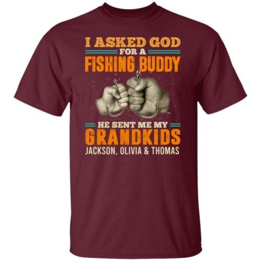 Personalized I Asked God For A Fishing Buddy He Sent Me My Grandkids Vintage 4.jpg