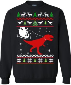 Santa Rides T Rex Sweater Christmas Santa Rides Dinosaur Ugly Sweater 2.jpeg