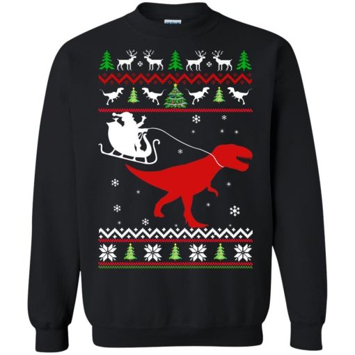 Santa Rides T Rex Sweater Christmas Santa Rides Dinosaur Ugly Sweater 2.jpeg