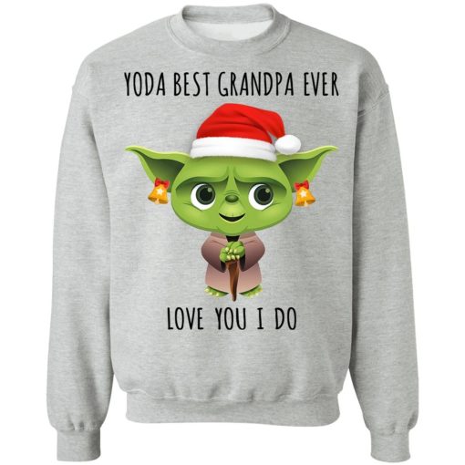 Santa Yoda Best Grandpa Love You I Do Christmas Shirt