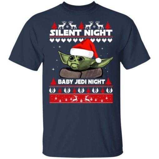 Silent Night Baby Yoda Jedi Night Christmas Shirt 1.jpg