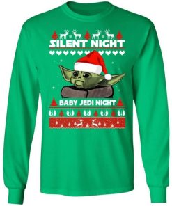 Silent Night Baby Yoda Jedi Night Christmas Shirt 2.jpg