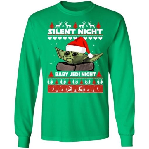 Silent Night Baby Yoda Jedi Night Christmas Shirt 2.jpg