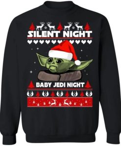 Silent Night Baby Yoda Jedi Night Christmas Shirt.jpg