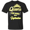 Womens This Queen Was Born In September Womens Black Birthday Shirt