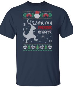 Yes I Am A Dinosaur Reindeer Funny Ugly Christmas Sweater 5.jpg