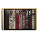Horror movie character quotes poster, wall art 1