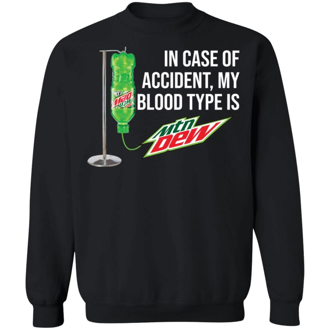 In case of accident my blood type is Mountain Dew