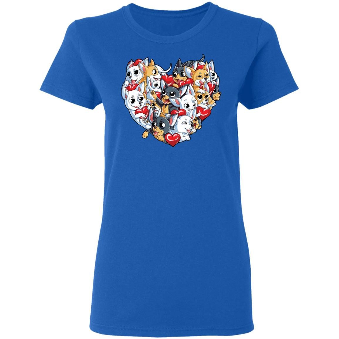 Chihuahua Heart Valentines Day Dog Lover shirt