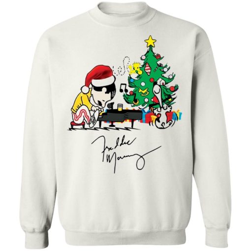 Freddie Mercury Playing Piano Christmas sweatshirt
