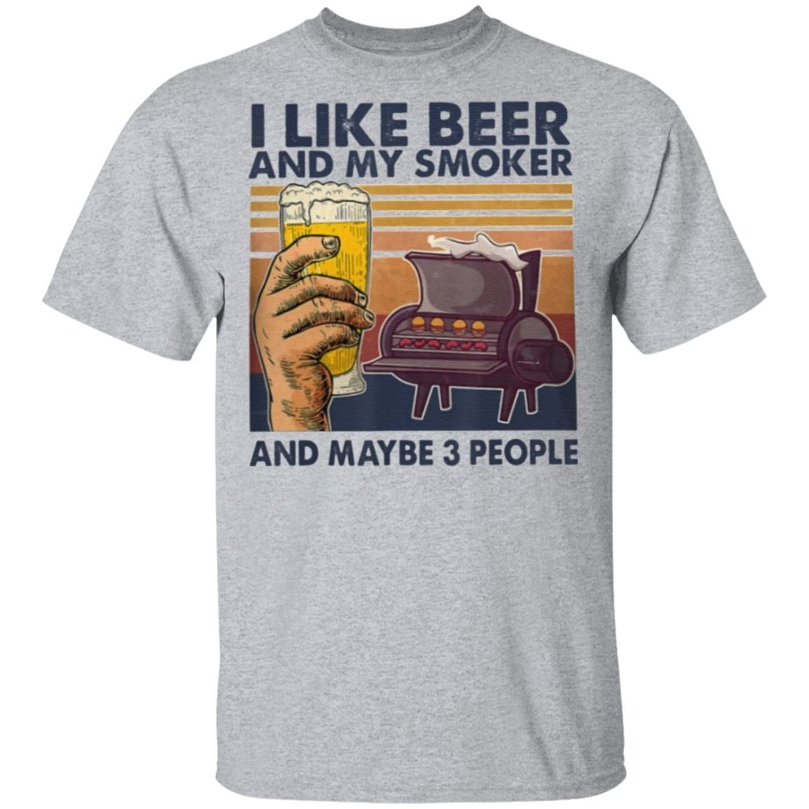 I like beer my smoker 3 people vintage shirt
