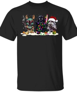 Star Wars Boba Fett Darth Vader and Stormtrooper Christmas shirt