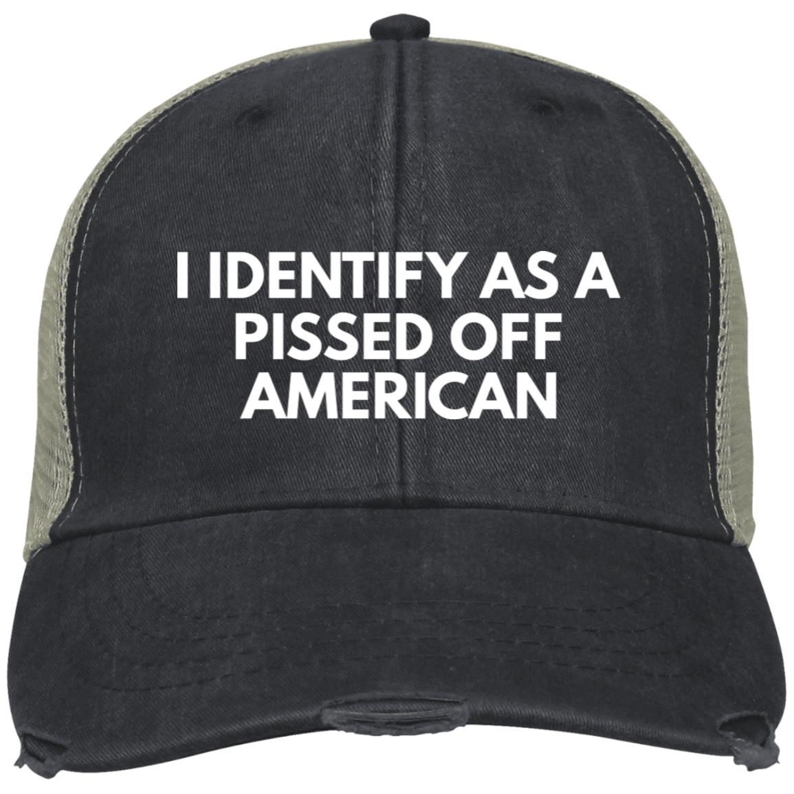 I Identify As A Pissed Off American Embroidered Hat Cap 1
