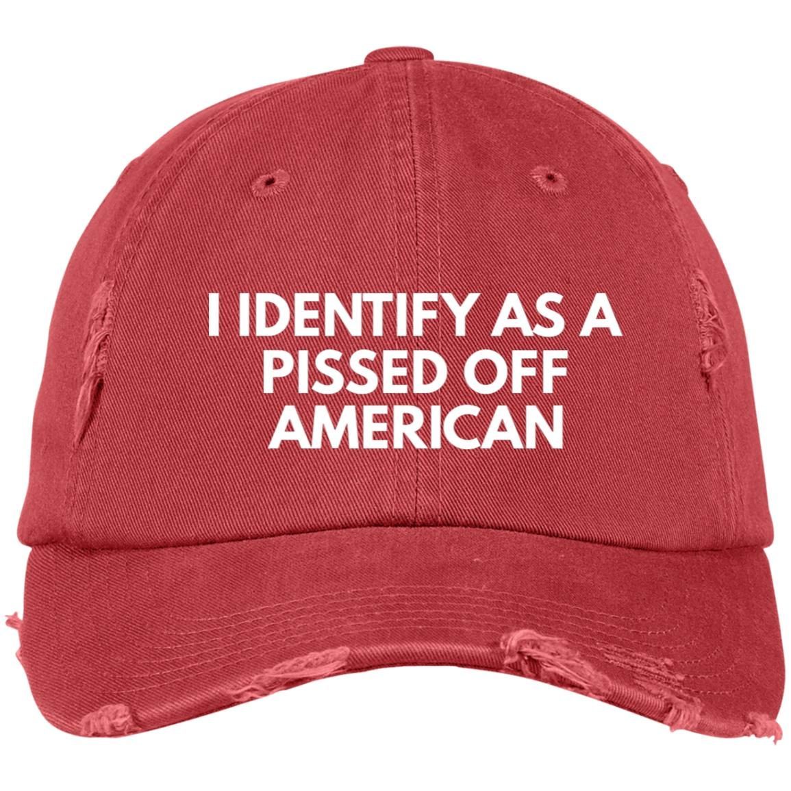 I Identify As A Pissed Off American Embroidered Hat Cap 2