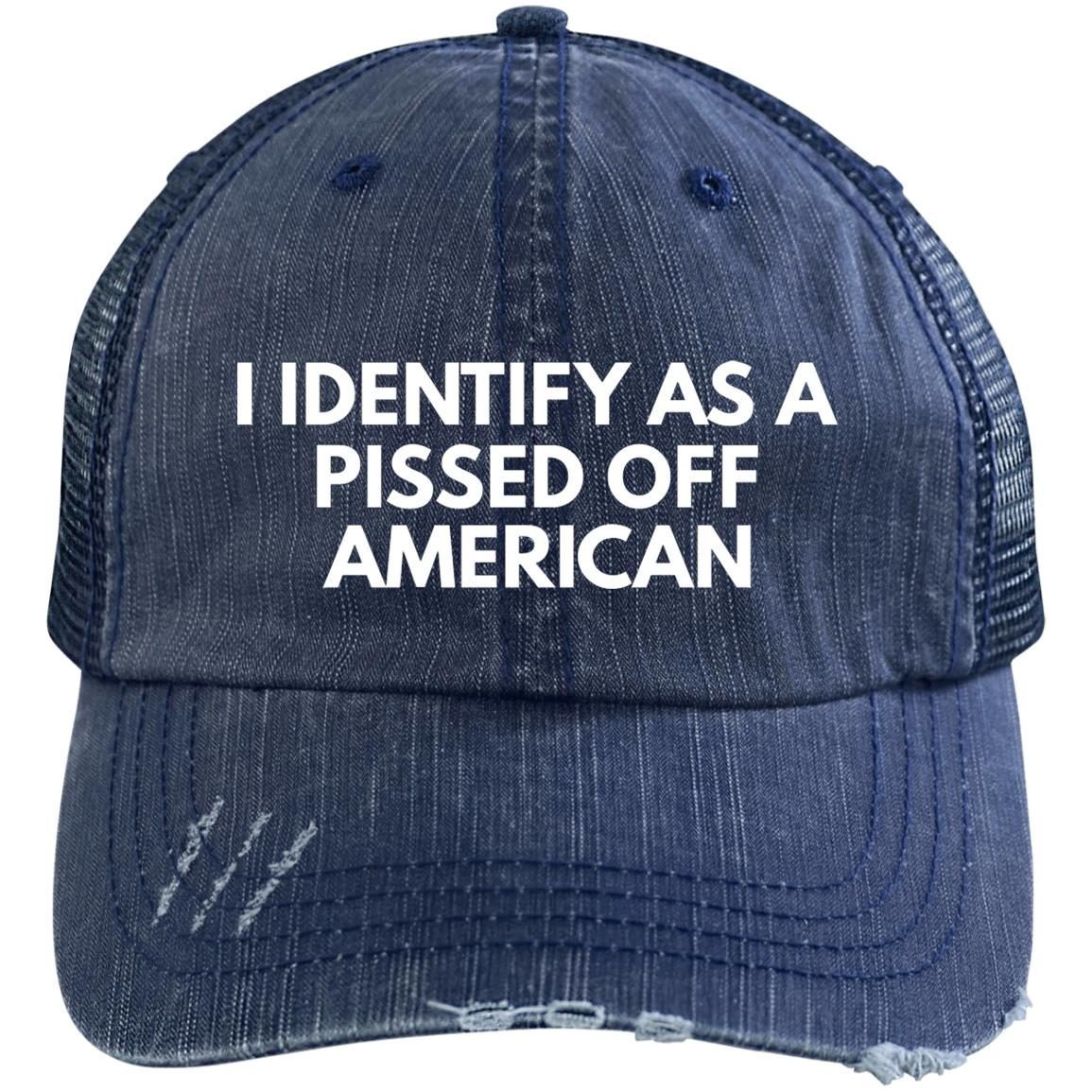 I Identify As A Pissed Off American Embroidered Hat Cap 3