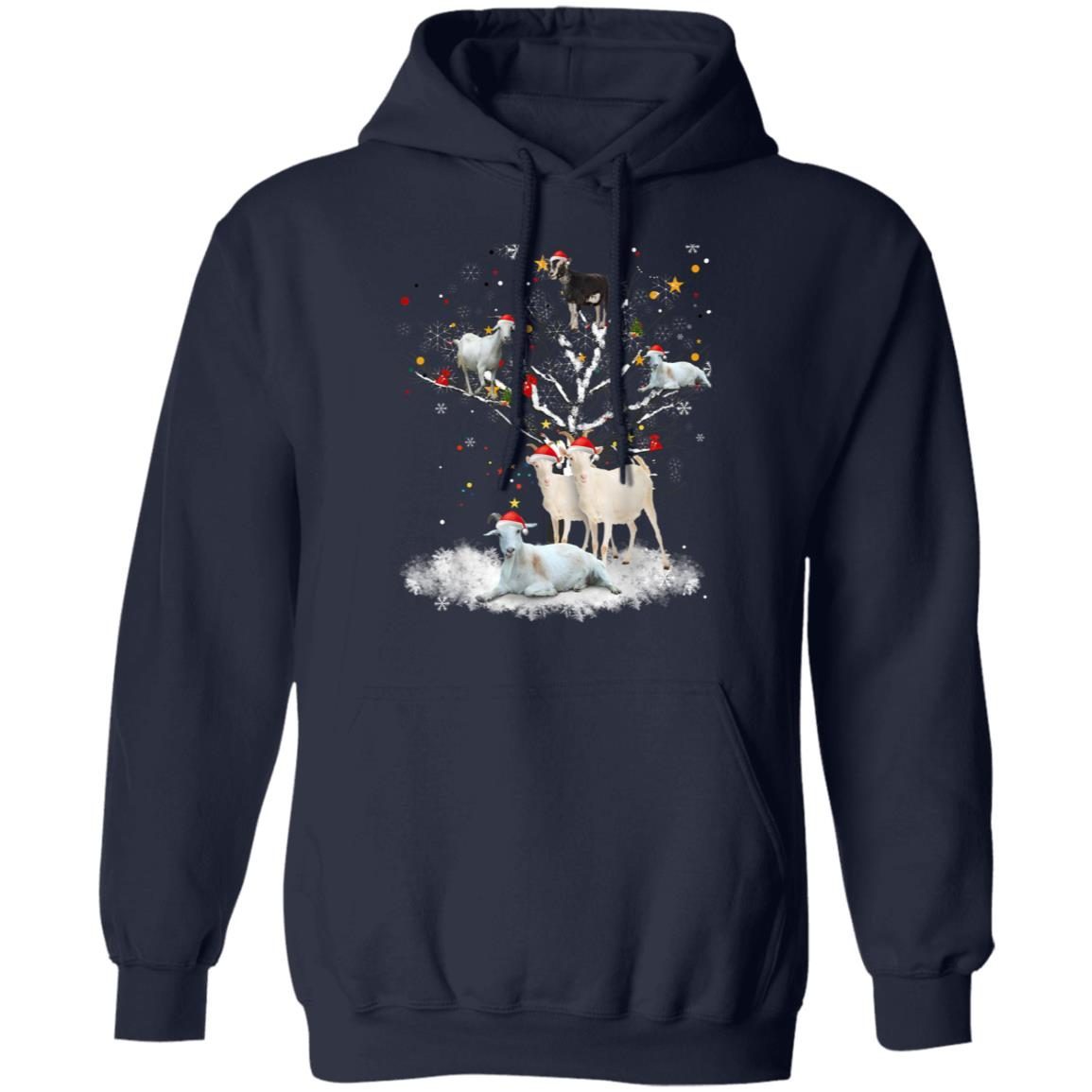 Christmas Goat On Tree Funny Santa Goat Lover shirt 4