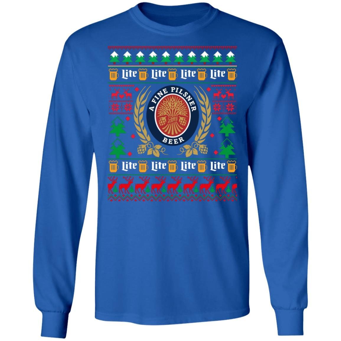 Miller Lite beer Christmas sweatshirt 5