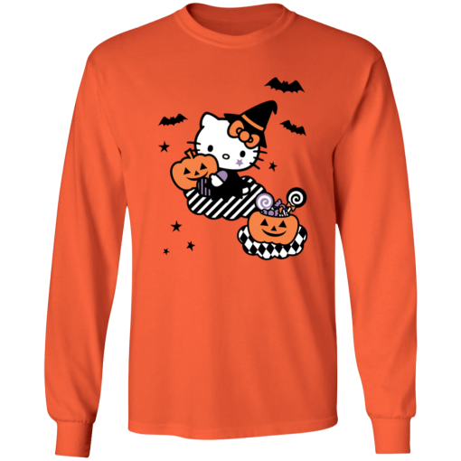 Hello Kitty Trick Or Treat Halloween Shirt Ls 1