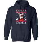 Bulldog With Antlers Christmas Sweater 1