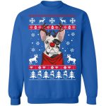 Bulldog With Antlers Christmas Sweater 2