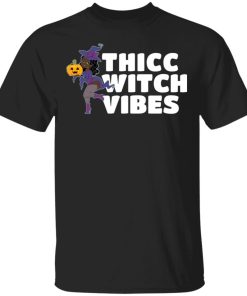 Thicc Witch Vibes Funny Bbw Redhead Witch Halloween Shirt