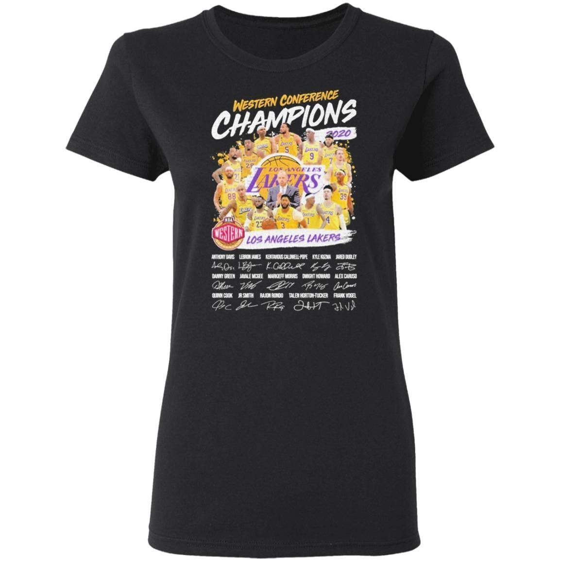 Western Conference Champions NBA Los Angeles Lakers signatures Shirt 2