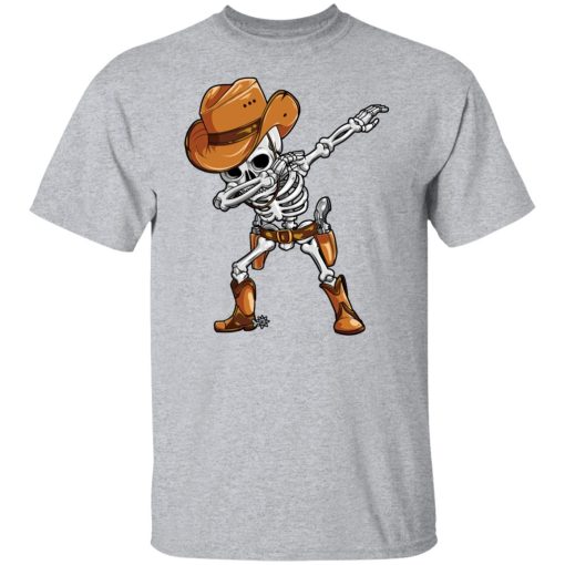Dabbing Skeleton Cowboy Hat Halloween Shirt