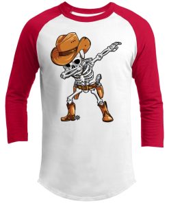 Dabbing Skeleton Cowboy Hat Halloween Tshirt