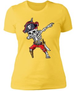 Dabbing Skeleton Pirate Halloween Jolly Roger Ladies