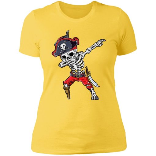 Dabbing Skeleton Pirate Halloween Jolly Roger Ladies