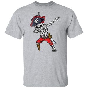 Dabbing Skeleton Pirate Halloween Jolly Roger Shirt