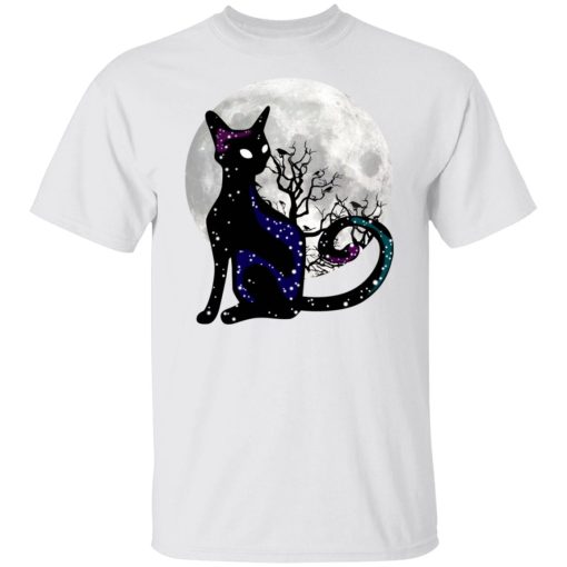 Halloween Cat Scary Black Cat Gothic Looking Halloween Shirt