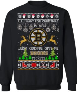 All I Want For Christmas Is You Boston Bruins Ice Hockey Ugly Christmas Sweater
